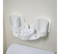 TEMU Soporte Adhesivo para Cepillo de Dientes Sin Taladro para Oral-B, Estación de Carga de Pared Adhesiva Fuerte para 2 Cepillos de Dientes Eléctricos y Adaptador