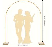 TEMU Soporte de de globos de metal de 94 pulgadas (aproximadamente 2.4 metros), soporte dorado para de boda, adecuado para , Navidad, fiestas de , en color dorado