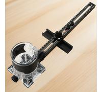 TEMU Soporte de ranura para fresadora de router métrico y , base de router de aluminio, herramienta auxiliar circular para corte y fresado de madera
