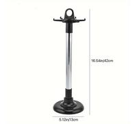 TEMU Soporte Giratorio de Acero Inoxidable 360° con 6 Ganchos - Montaje en Pared Sin Perforación, Organizador de Cocina para Espátulas, Batidores y Utensilios