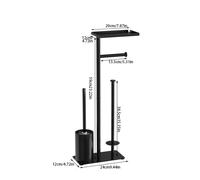 TEMU Soporte Negro para Escobilla de Baño con Escobilla, Utilización del , Estante de Almacenamiento de Estética, para Baño y Cuarto de Ducha, Uso en Ingeniería