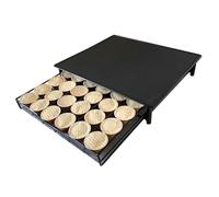 TEMU Soporte Organizador Cápsulas Café - Capacidad 36 Cápsulas - Compatible con Cápsulas Formato Estándar - Cubierta Metálica - Bandeja Mallada - de