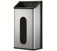 TEMU Soporte para bolsas de basura de acero inoxidable, dispensador de bolsas de un solo tirón, de almacenamiento para bolsas de compras de cocina