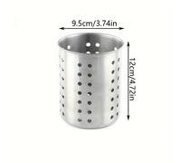 TEMU Soporte para palillos de acero inoxidable - Organizador de utensilios de cocina duradero para cucharas, tenedores y cuchillos - para uso doméstico y en restaurantes