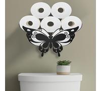 TEMU Soporte para papel higiénico de para 8 rollos, lindo almacenamiento decorativo de papel higiénico en la pared, accesorios de decoración de animales para baño estilo granja y armario de almacenaje