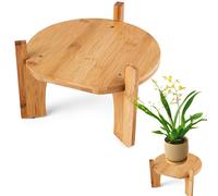 TEMU Soporte para plantas de bambú, macetero moderno, portamacetas desmontable, estante resistente para plantas en para interior, exterior, jardín y hogar, estantes multiusos