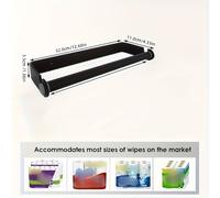 TEMU Soporte para rollos de papel de cocina, soporte para rollos de gabinete sin taladro, estante para paños de cocina, estante colgante para guardar film plástico y paños