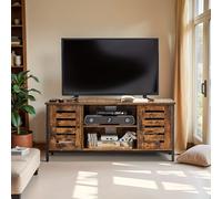 TEMU Soporte para TV con Estantes y Armarios de Almacenamiento, Puertas de Lámparas, para , , Estilo Industrial