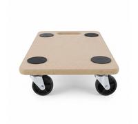 TEMU Soporte Rectangular con Ruedas para Macetas y Jardineras, Plataforma Movil de Madera para Tiestos Pesados Interior y Exterior, Base con Ruedas Giratorias Balcon