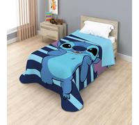 TEMU Stitch - Colcha Stitch 3 Azul Verano Disney 170 x 250 Cm (Cama 90 - 105 Cm) Lilo Stitch Azul