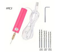 TEMU Taladro eléctrico portátil multifunción, mini broca de USB, adecuado para la de bricolaje de juguetes, resina y artesanías de acrílico