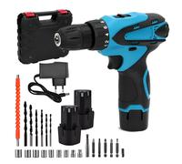 TEMU Taladro y Destornillador Inalámbrico de 12V con Batería Recargable Dual, Accesorios y Estuche - Taladro Eléctrico con Batería, Cargador y Kit de Brocas