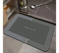 TEMU Tapete absorbente de 1 pieza para piso de baño, cojín de diatomita antideslizante de secado rápido, tapete para puerta de ducha y bañera, decoración y accesorio para el hogar