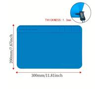TEMU Tapete de soldadura ESD antiestático resistente al , tapete de trabajo aislante, kit de estación de soldadura, de silicona, plataforma de