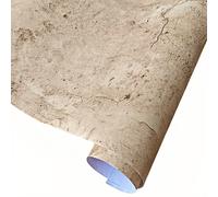 TEMU Tapiz Autoadhesivo Retro - Diseño de Grietas de Cemento Industrial, Papel Decorativo en Rollo de Vinilo para Hogar y Tienda, Fácil de Aplicar, Removible & Texturizado, Decoración Nostálgica