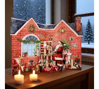 TEMU Tarjeta de felicitación 3D de Navidad con gato , con un diseño con un árbol de Navidad, Papá Noel y gatitos festivos. para regalos navideños y recuerdos de , estilo vintage para festiva