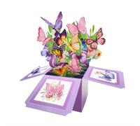 TEMU Tarjetas de felicitación de mariposas 3D con sobres y mensajes, perfectas para , aniversarios, San Valentín y de la , tarjetas decorativas hechas a