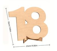 TEMU Tarjetas de Madera con Números para y Aniversarios, para 18° al 80° Aniversario, Libro de Visitas en Madera, Regalo para Hombres y Mujeres, Mensajes Estilo , Tarjeta Decorativa, Decoracións de