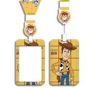 TEMU Tarjetero 2D de Disney Toy Story con forma de autobús y metro, con cordón retráctil para y tarjeta de identificación
