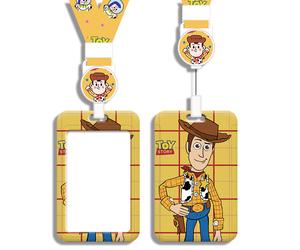 TEMU Tarjetero 2D de Disney Toy Story con forma de autobús y metro, con cordón retráctil para y tarjeta de identificación
