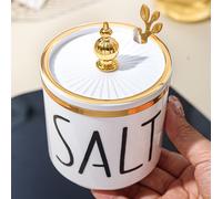 TEMU Tarro de almacenamiento para el hogar, comedor y cocina de plástico - Tarro de condimentos adecuado para sal, , , pimienta en polvo, ideal para al , fiestas y regalos de