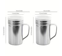 TEMU Tarro de Especias de Acero Inoxidable con Asa, Contenedor Multifuncional para Condimentos con para , , Pimienta, Sal, Especias - Ideal para Uso en Casa, Café, Restaurante