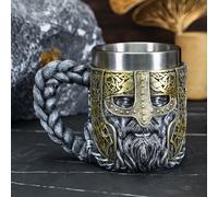 TEMU Taza de cerveza de medieval europeo , taza de café con el sello europeo, olla interior de acero inoxidable de 15.2Oz, un regalo de Navidad de taza de para y