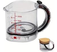 TEMU Taza Medidora Ajustable 4 en 1 con Medidas para Ingredientes Húmedos// - Pico Antiderrame, Plástico Duradero y Fácil de Limpiar, Conversor de Unidades Múltiples (ML/oz/cda/cda) para Medición
