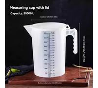 TEMU Taza Medidora de Plástico PP Engrosada y con - Herramienta de Cocina y Repostería Multiusos, para Alimentos, Marcas de Medición , Mango Fácil de Agarrar (9/18/35/70/175oz)