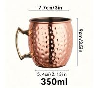 TEMU Tazas Mule de 16 oz con Revestimiento de Acero Inoxidable 304 y Doradas, Perfectas para Bebidas Frías, Cerveza, Vino, Bares, Fiestas y Regalos