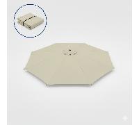 TEMU Tela de Repuesto para Sombrilla de Jardín Ø 300 cm - Compatible con 6 u 8 varillas, Tejido Impermeable 170g con Protección Solar UPF50+, color beige, resistente y fácil de instalar