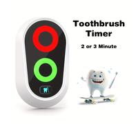 TEMU Temporizador de cepillo de dientes de 2 a , temporizador de cuidado bucal, temporizador inteligente y divertido de regalo con luces para baño para entrenador, mejora bucal con sincronización