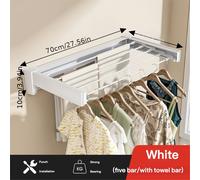 TEMU Tendedero plegable de pared con instalación por perforación, cuerda para tender telescópica universal para , uso interior/exterior, tendedero invisible que , tendederos