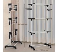 TEMU Tendedero vertical para ropa, tendedero de almacenamiento multifuncional móvil, tendedero de toallas de , plegable para exteriores domésticos, tendederos