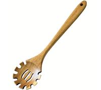 TEMU Tenedor de pasta de madera, cuchara para pasta, cuchara para servir pasta, colador de pasta, herramienta para pasta, cuchara para