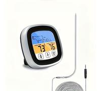 TEMU Termómetro Digital para Carne HOTU, Termómetro de con Pantalla Táctil Grande y Temporizador, Termómetro con para Cocina, Cocinar, Hornear, Líquidos, Dulces, BBQ, Horno, Utensilios de Cocina