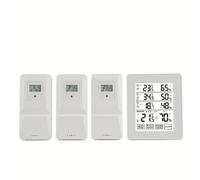 TEMU Termómetro inalámbrico para interiores y exteriores sensores remotos, medidor digital de humedad para interior, monitor de y humedad con un de 330 pies/100 metros ()