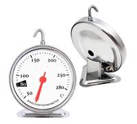 TEMU Termómetro para horno de 1 pieza con gancho de 360°, acero inoxidable y de cristal, herramienta de horneado fácil de usar para cocinas domésticas, para cocinar carne