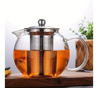 TEMU Tetera, Tetera de vidrio con filtro, Tetera resistente al para té de flores, Juego de té, Té negro doméstico, Estufa de cerámica eléctrica, Estufa de gas, Tetera para hervir, Cafetera