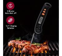 TEMU THERMOMELOVE 1PCS Termómetro de Cocina para Carne, Medidor de BBQ y Parrilla con Diseño Plegable Rápido Lectura en Aceite y Agua, Inoxidable (Pila No Incluida)