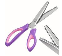 TEMU Tijeras de Tela Zig Zag de 9", Tijeras de Serrar para Cortar Tela, Tijeras Profesionales de Costura Manual