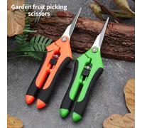 TEMU Tijeras para Recoger Frutas de Acero Inoxidable 2pcs, Tijeras para Recoger Frutas, Tijeras para Uvas, Tijeras para Podar Flores, Tijeras para Recoger Pimientos y Flores