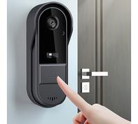TEMU Timbre Inteligente sin varillas para con Visión, Cámara de Timbre Wifi, Visión Nocturna, Convertidor de Sonido, Fotos y Videos, Audio de 2 , Tarjeta SD