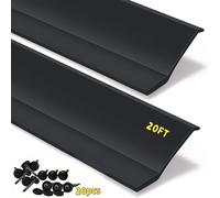 TEMU Tira de de 20 pies para puerta de garaje, resistente a , para superior y lateral, burlete de goma inferior para puerta de garaje con tornillos y tapones para tornillos