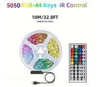 TEMU Tira De Luces LED RGB 5050 Con Control Remoto Infrarrojo De 44 Teclas, Luz Nocturna, Salón, Cocina, Fiesta De Navidad, Fiesta De Halloween, Festival, Pequeña Luz Nocturna Para Dormitorio