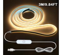 TEMU Tira de luz LED de 5V USB | No necesita baterías, ideal para el hogar, TV, espejo, decoración de habitaciones, retroiluminación de TV, iluminación y duradera, adecuada para celebraciones de
