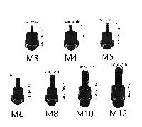 TEMU Tool de Tuerca Remachadora Universal - Adaptador de Acero al Carbono para M3, M4, M5, M6, M8, M10, M12 | Instalación Sencilla para Remachado Eléctrico | Cabeza de Remachado Duradera