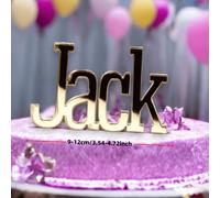 TEMU Topper de espejo dorado personalizado - Decoración de de acrílico personalizada, decoración de elegante para pasteles de , superficie , adorno para | de goteo decorativo