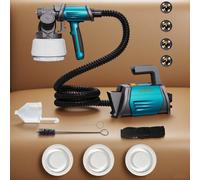 TEMU TPT----UE----Pistola de Pulverización Sin Aire Shark 800 Split, Azul---Estándar UE---Renovación del Hogar---Pistola de Pulverización de 800W para Renovación del Hogar