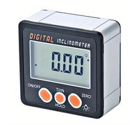 TEMU Transportador Electrónico Inclinómetro Digital 0-360 Aleación de Aluminio de Bisel Digital Medidor de Ángulo Base Magnética Herramienta de Medición